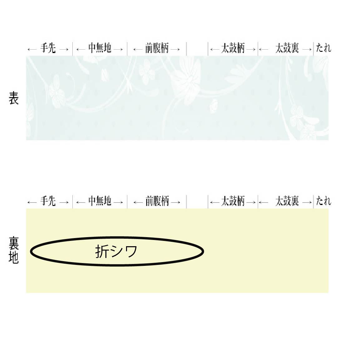名古屋帯 滅紫色（けしむらさきいろ） 染め帯 ちりめん地 小花模様 帯丈354cm 正絹 Sランク 全通 カジュアル 紫系 1124008142320 開き仕立て