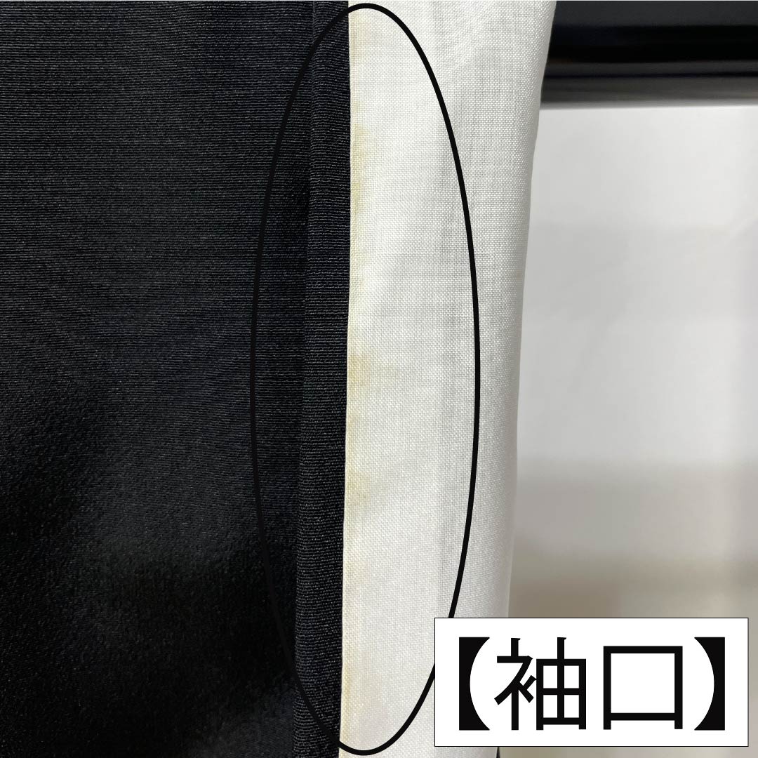 黒留袖 正絹 Aランク 身丈166.5cm 裄丈66.5cm 袷 京友禅 時代人物風景模様 五つ紋 木瓜 比翼付き 五つ紋 黒系 1111002353510