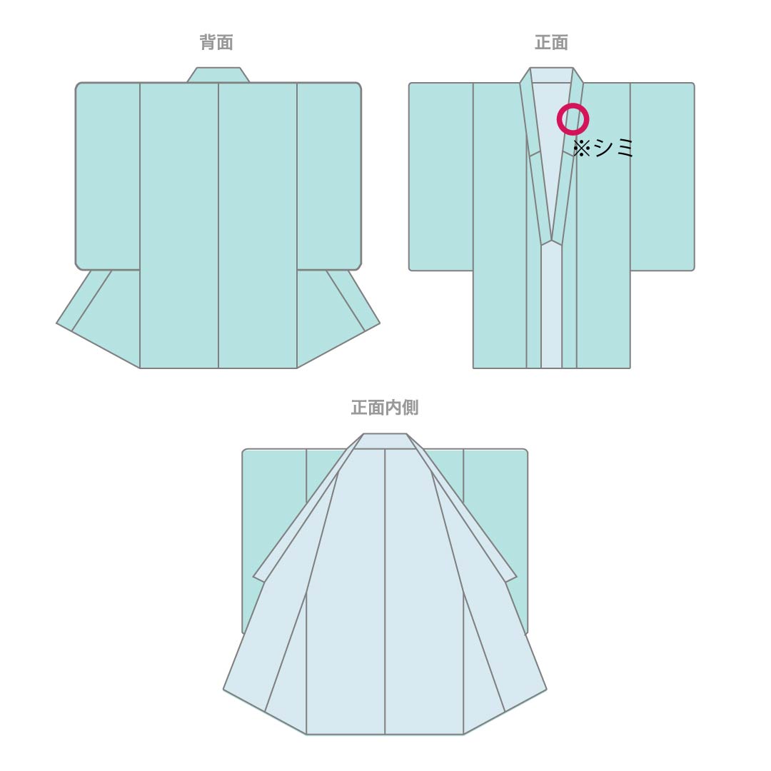 夏物 ポリエステル 小紋 Sランク 身丈162cm 裄丈66.5cm 韓藍色（からあいいろ） 萩 洗える着物 絽 紺系 1132005372418