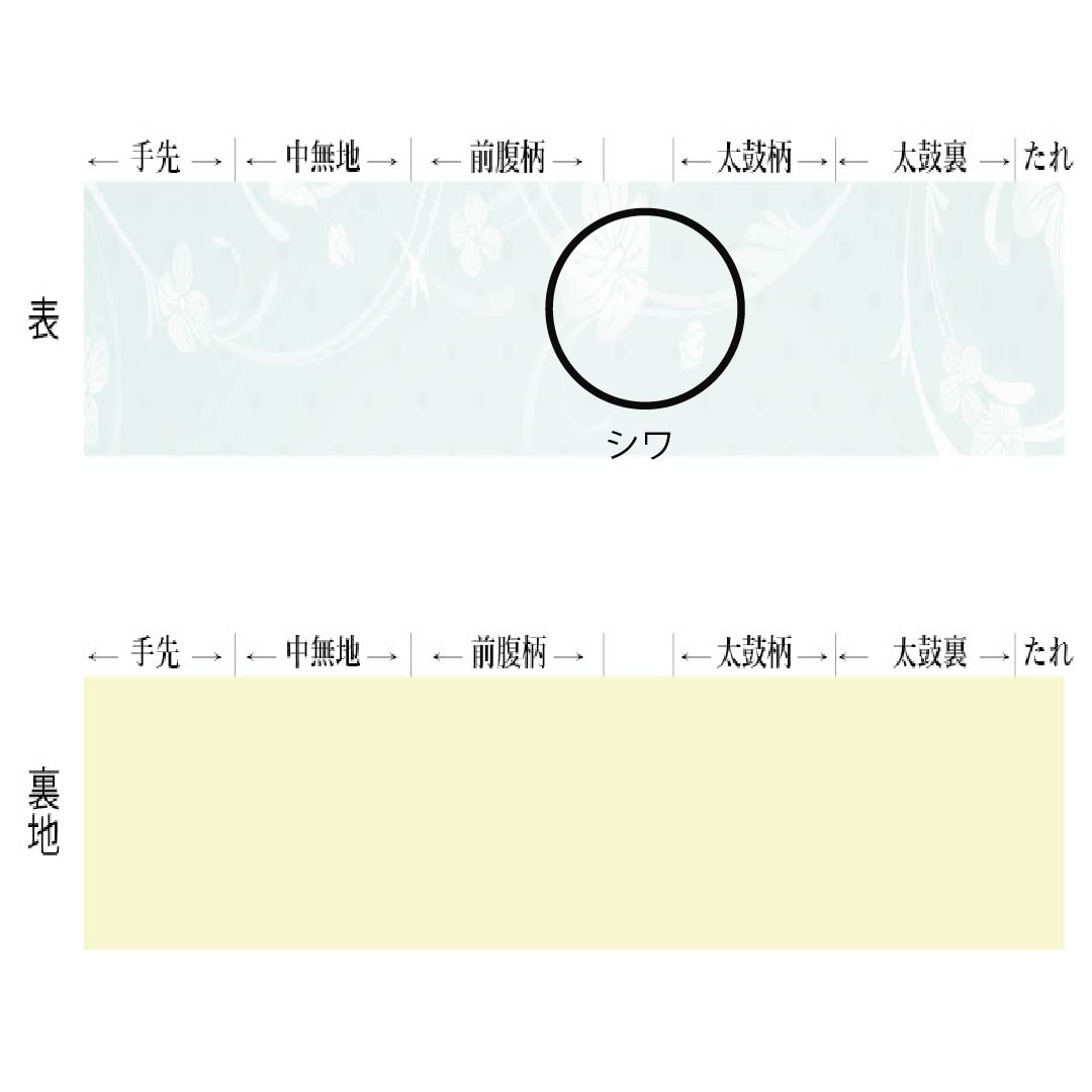 半幅帯 ポリエステル Sランク 黒色（くろいろ） 八丈色（はちじょういろ） 無地 リバーシブル 帯丈360cm 黒系 1125003722310