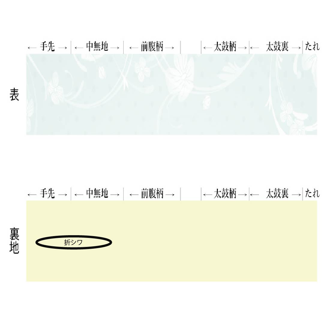 半幅帯 ポリエステル Sランク リバーシブル 菱 横段 帯丈428cm マルチカラー 1125005082428