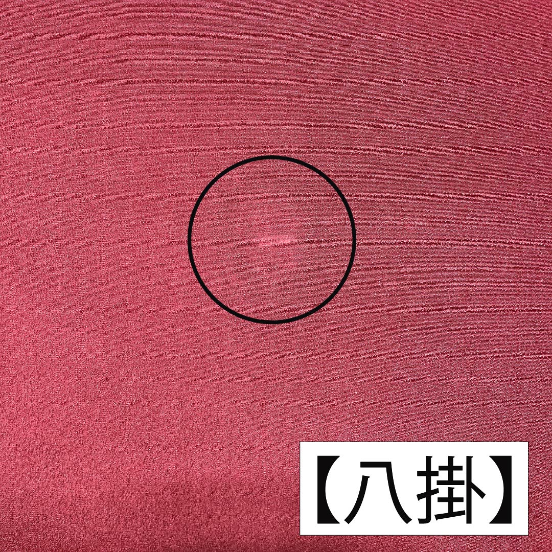 紬 正絹 Sランク 身丈163cm 裄丈66cm 生臙脂色（しょうえんじいろ） 村山大島 華文 しつけ糸付き 袷 赤系 1116004792412