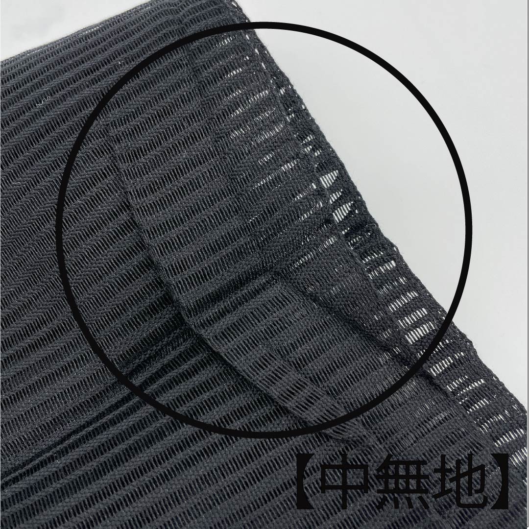 名古屋帯 黒色 夏帯 絽 四角 抽象模様  帯丈364cm 正絹 Aランク ポイント柄 セミフォーマル 黒系 1124004183310  開き仕立て