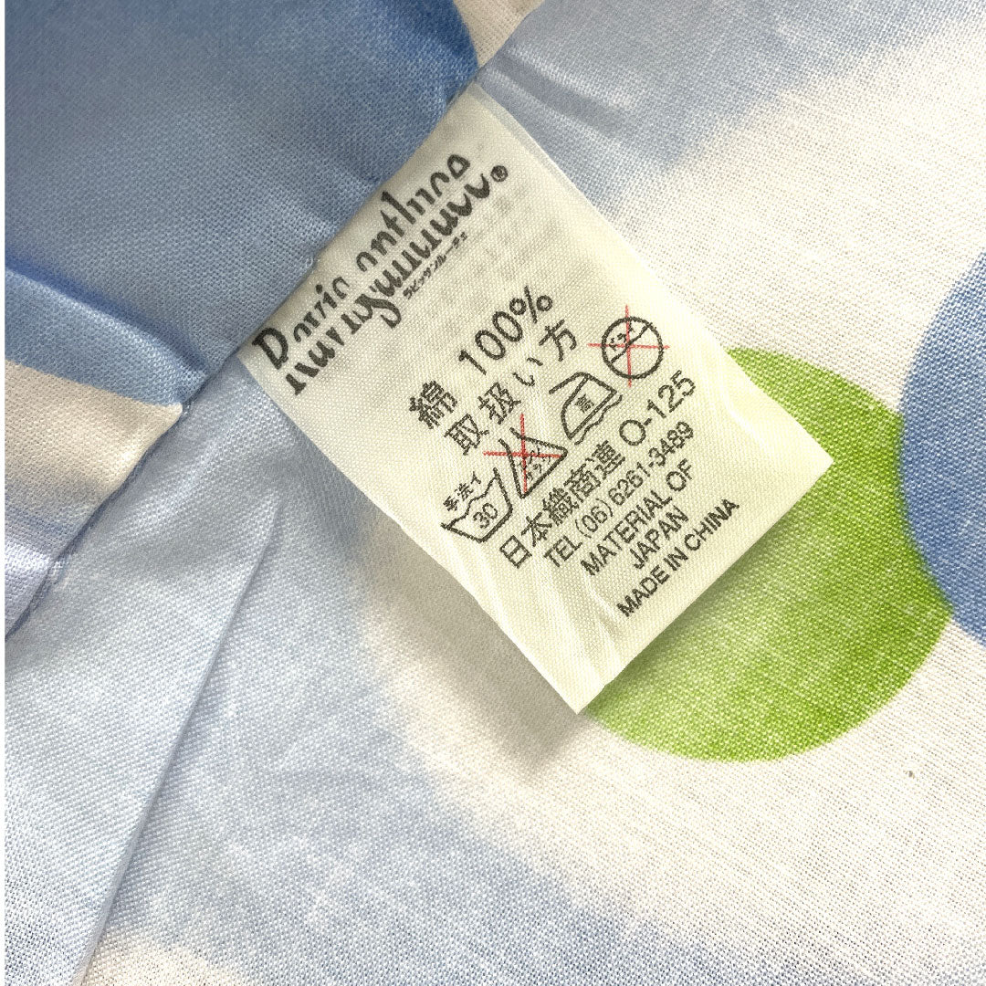 浴衣 白群色 水玉 木綿 Sランク 単衣 身丈161.5cm 裄丈64.5cm 水色系 1118001252424