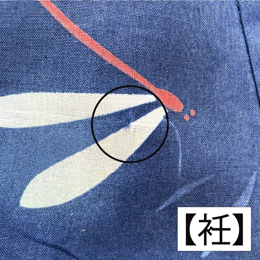 Cotton Yukata, Length 162cm, Sleeve Length 65.5cm, S Rank, Single Layer, Navy Blue, Dragonfly, Rabissan Luce, 1118006022418