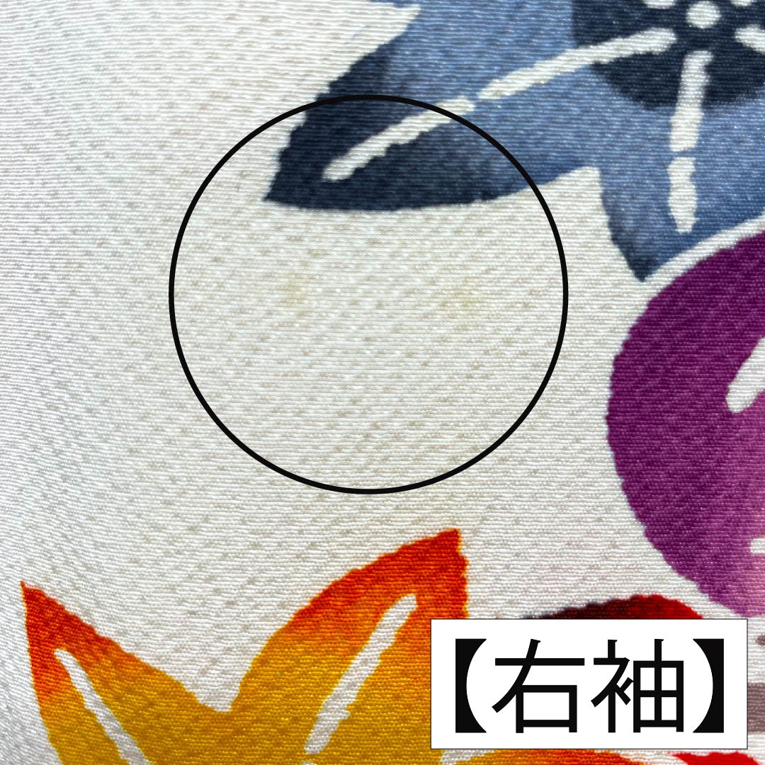 振袖 正絹 Aランク 身丈161.5cm 裄丈65.5cm 袷 乳白色（にゅうはくしょく） 京紅型 吉祥文様 しつけ糸付き 白系 1113002913411