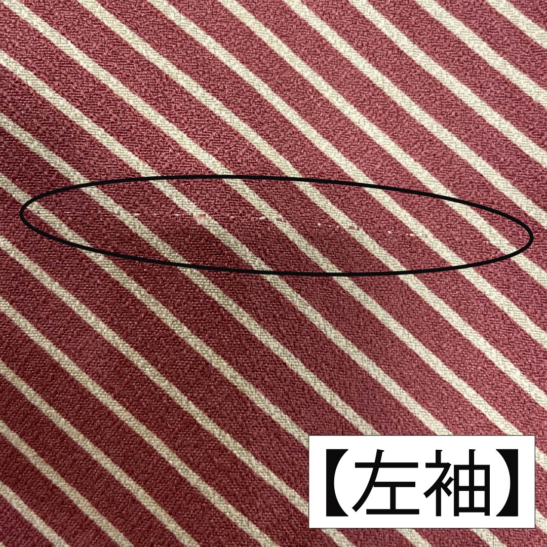 小紋 ポリエステル 身丈166.5cm 裄丈67.5cm 袷 魚子黄色（ぎょしこういろ） 抽象模様 洗える着物 Sランク 黄系 1115006212523