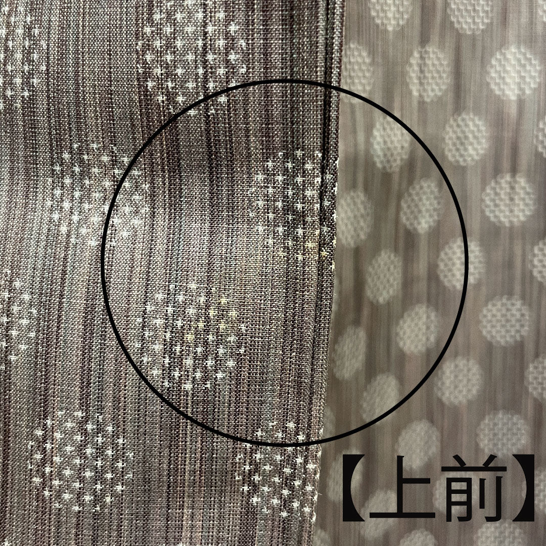 紬 身丈151.5cm 裄丈62cm 洗える着物 水玉模様 ポリ Sランク 袷 グラデ 1116002272299