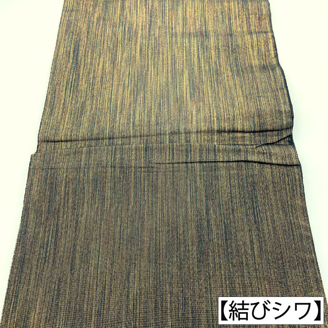 Formal black obi, pure silk, S-rank, featuring a design of sage pine, bamboo, and plum blossoms, Nishijin-ori (Karaori) weave, 430cm long, six-pass pattern, 1123016852310