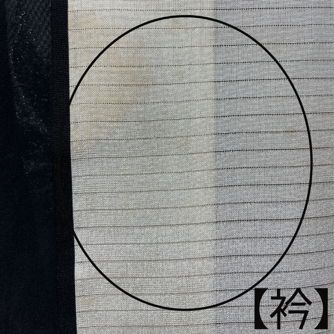 夏物 正絹 小紋 身丈156.5cm 裄丈62cm  抽象模様 紗 Aランク 黒系 1132001083310