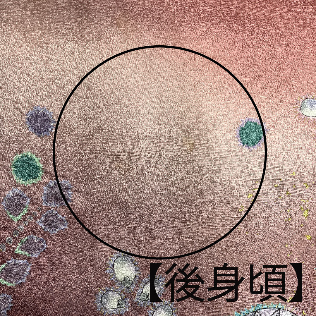 訪問着 袷 身丈157cm 裄丈62cm 紅樺色 京友禅 辻ヶ花 正絹 Sランク 赤系 1112002262312