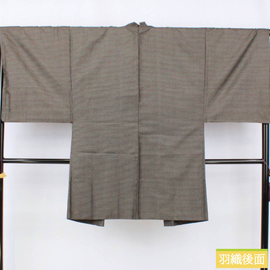 Men's Pure Silk A-Rank Oshima Tsumugi 100 Tortoise Shell Ensemble, Lined, Black, Length 145.5cm, Sleeve Length 68.5cm, Product Number: 1119001483410