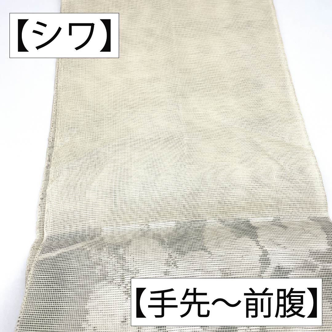 袋帯 正絹 Aランク 乳白色（にゅうはくしょく） 夏帯 植物模様 萩 芝草 帯丈424cm 六通 カジュアル 白系 1123017493311
