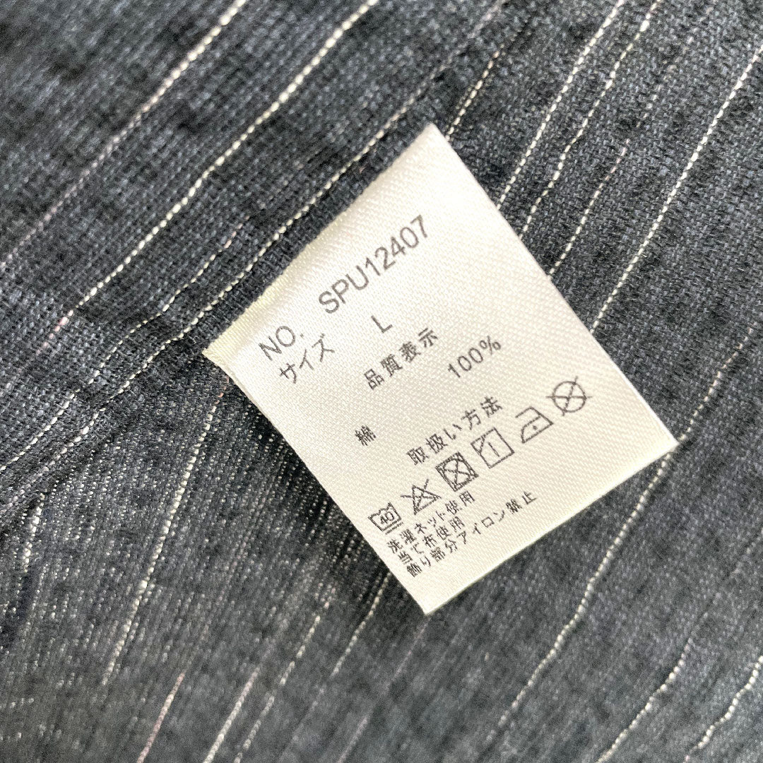 Yukata Cotton Length 143.5cm Sleeve length 62.5cm S rank Single layer Black Men's Varied stripes 1118005222410