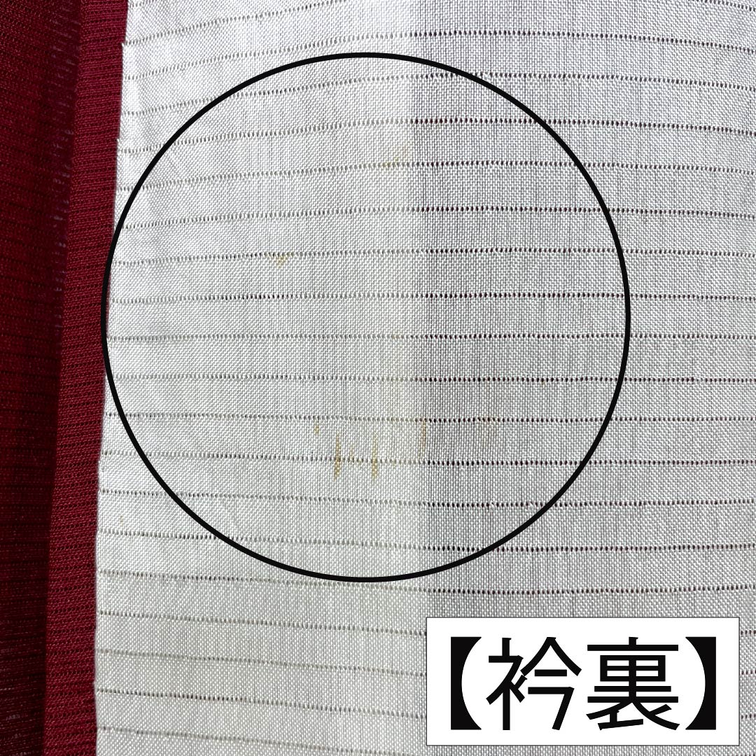 夏物 正絹 色無地 Aランク 身丈158.5cm 裄丈63.5cm 海老色（えびいろ） 素無地 絽 赤系 1132003963312
