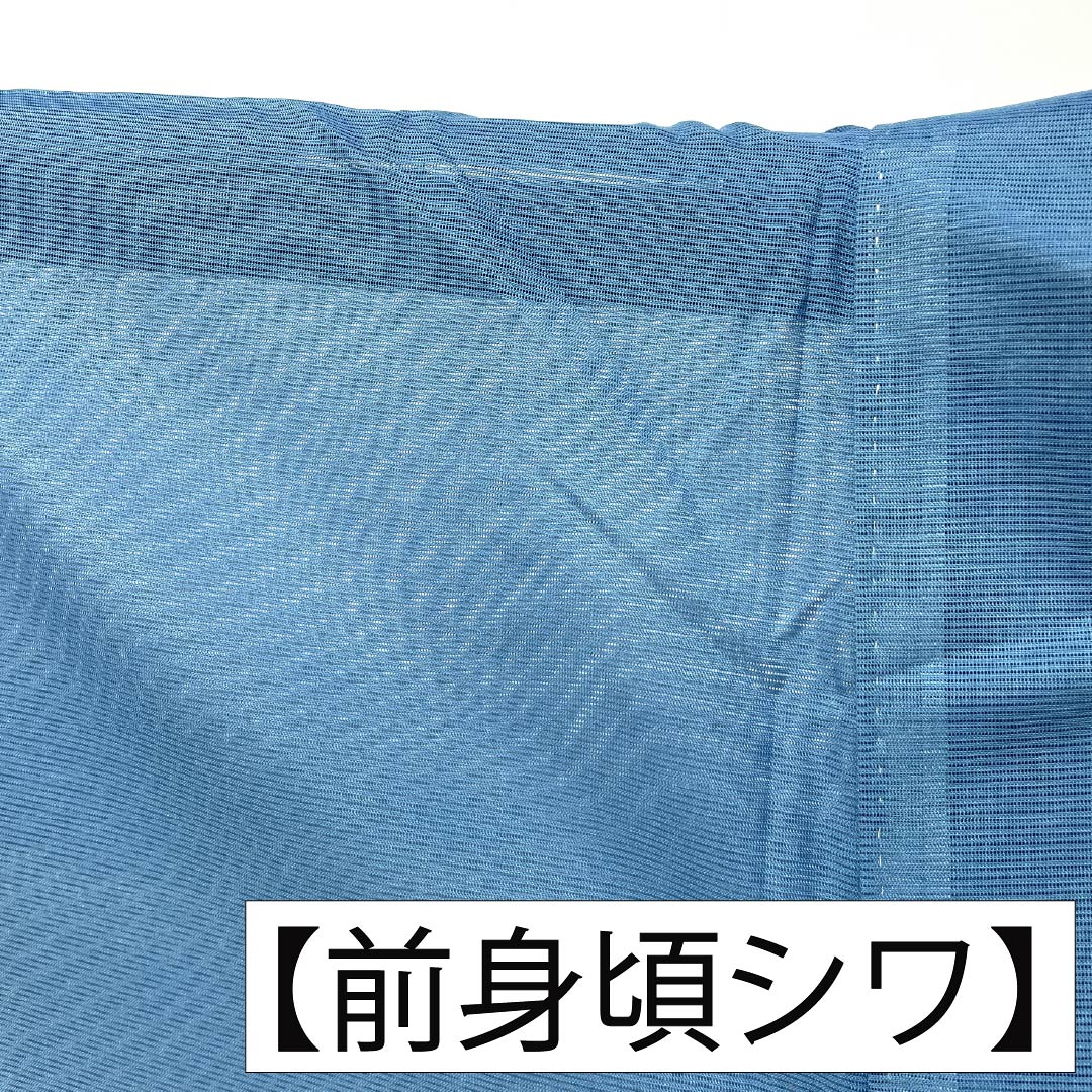 夏物 ポリエステル 付下げ Sランク 身丈157cm 裄丈67cm 甕覗色（かめのぞきいろ） 洗える着物 サギ 笹 絽 青系 1132006272317