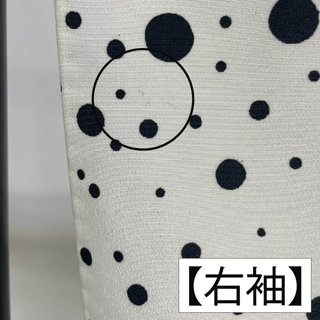 訪問着 ポリエステル Aランク 単衣 身丈154.5cm 裄丈63cm ドット柄 洗える着物 モノトーン 1112006153227