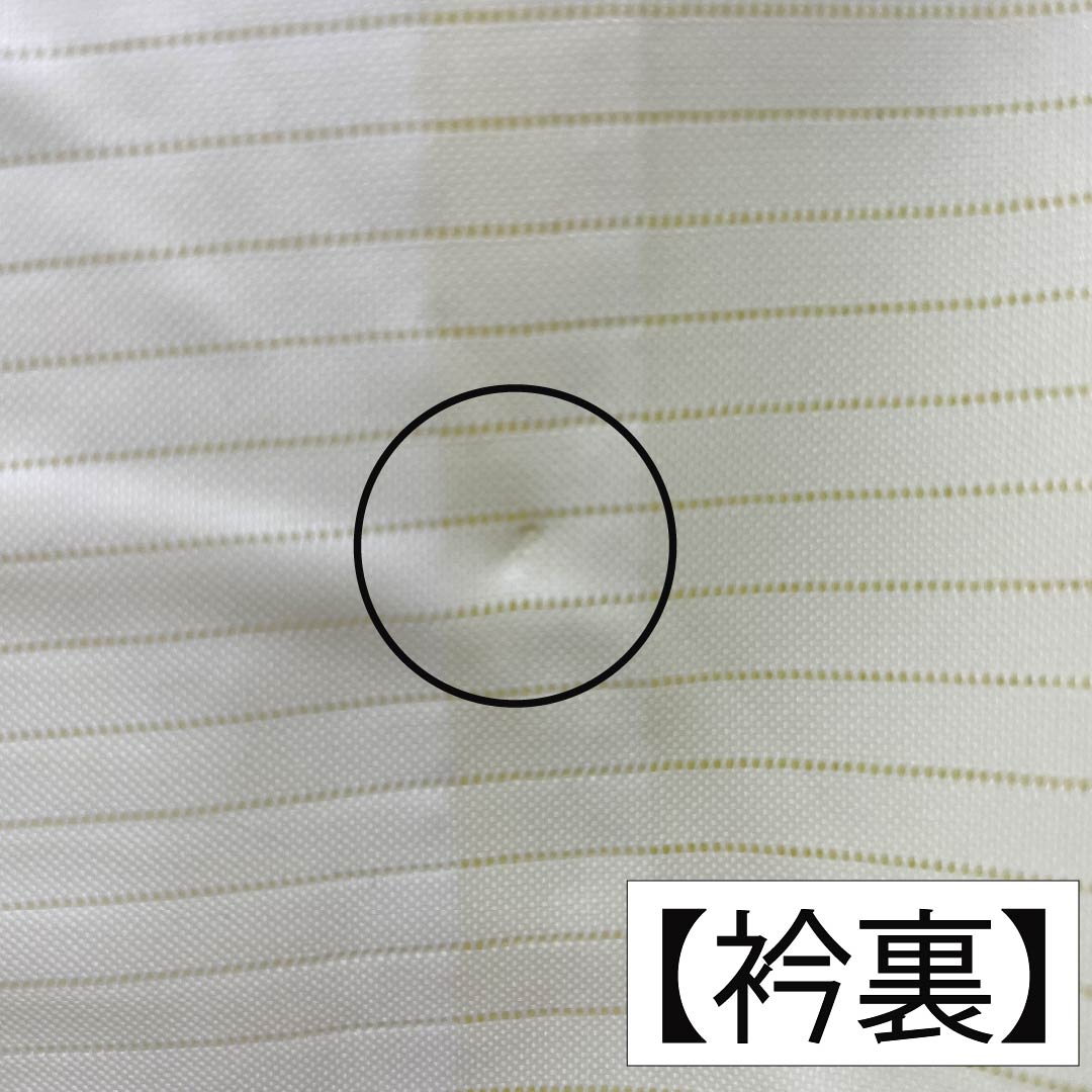 夏物 ポリエステル 小紋 Aランク 身丈153cm 裄丈62cm 淡黄色（たんこうしょく） 草花模様 洗える着物 絽 黄系 1132005283223
