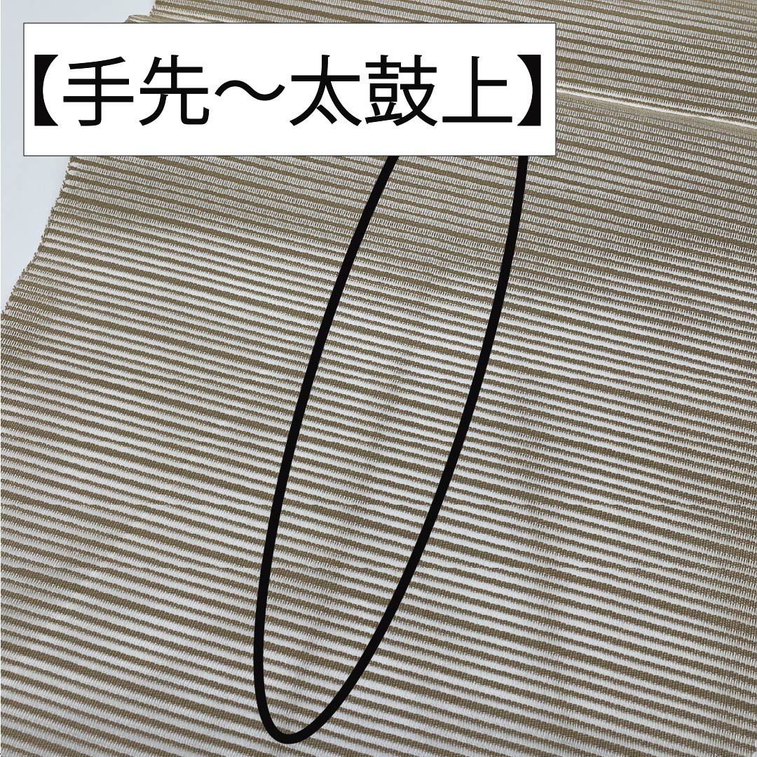 リサイクル着物】名古屋帯 正絹 亜麻色（あまいろ） 夏帯 すくい