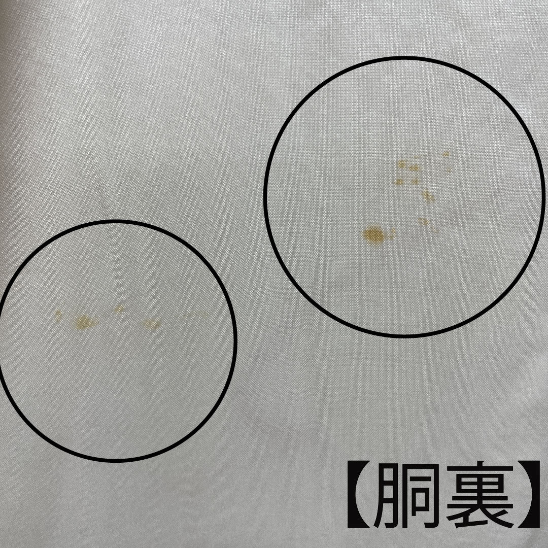 小紋 身丈162cm 裄丈60.5cm 袷  練色 絞り 抽象模様  正絹 Aランク クリーム系 1115003063415