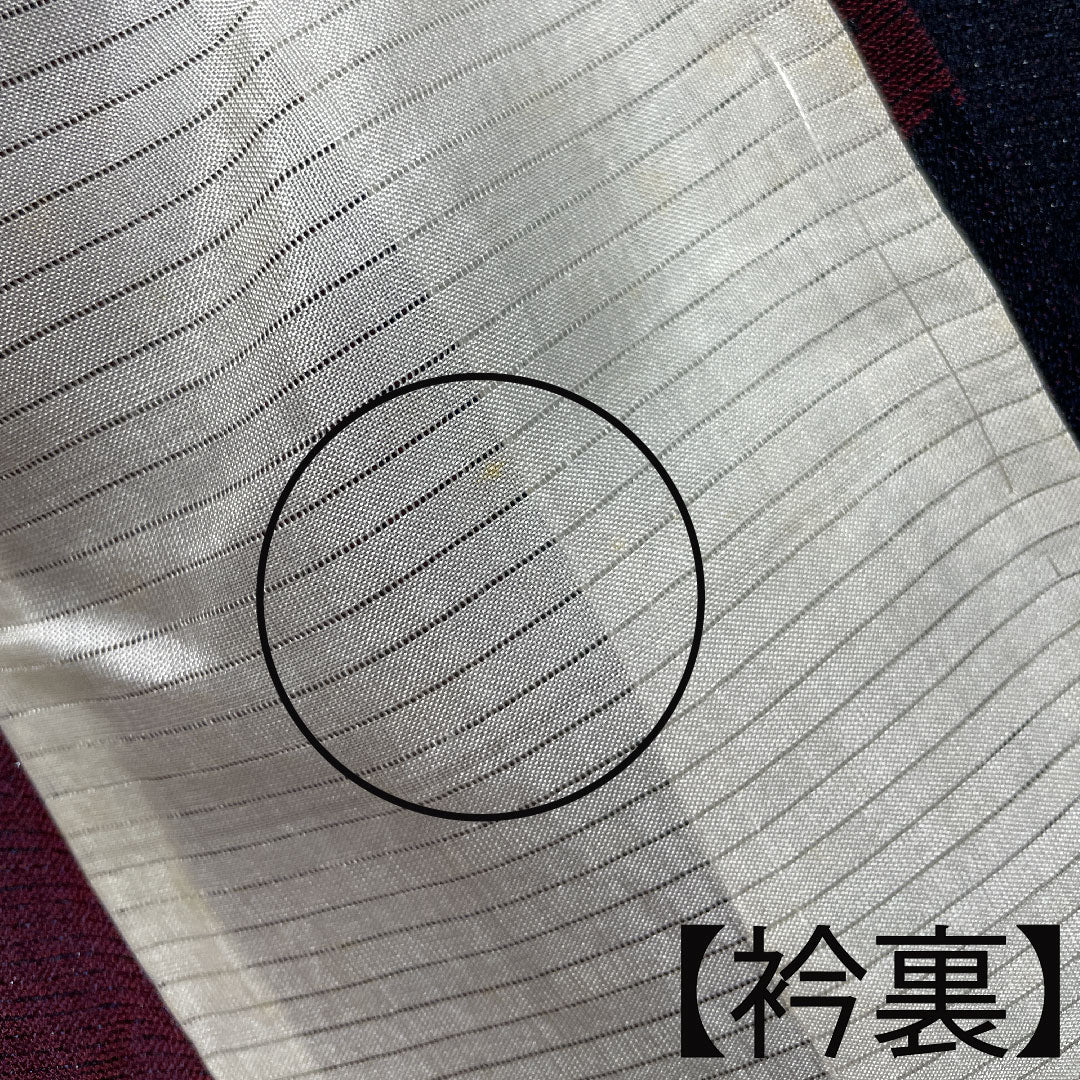 Summer pure silk komon length 149.5cm sleeve length 61cm abstract pattern gauze rank S black 1132001222110