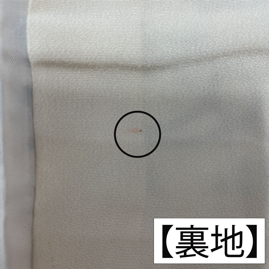 小紋 正絹 身丈154cm 裄丈63cm 袷 乳白色（にゅうはくしょく） 京紅型 吉祥文様 Bランク クリーム系 1115004844215