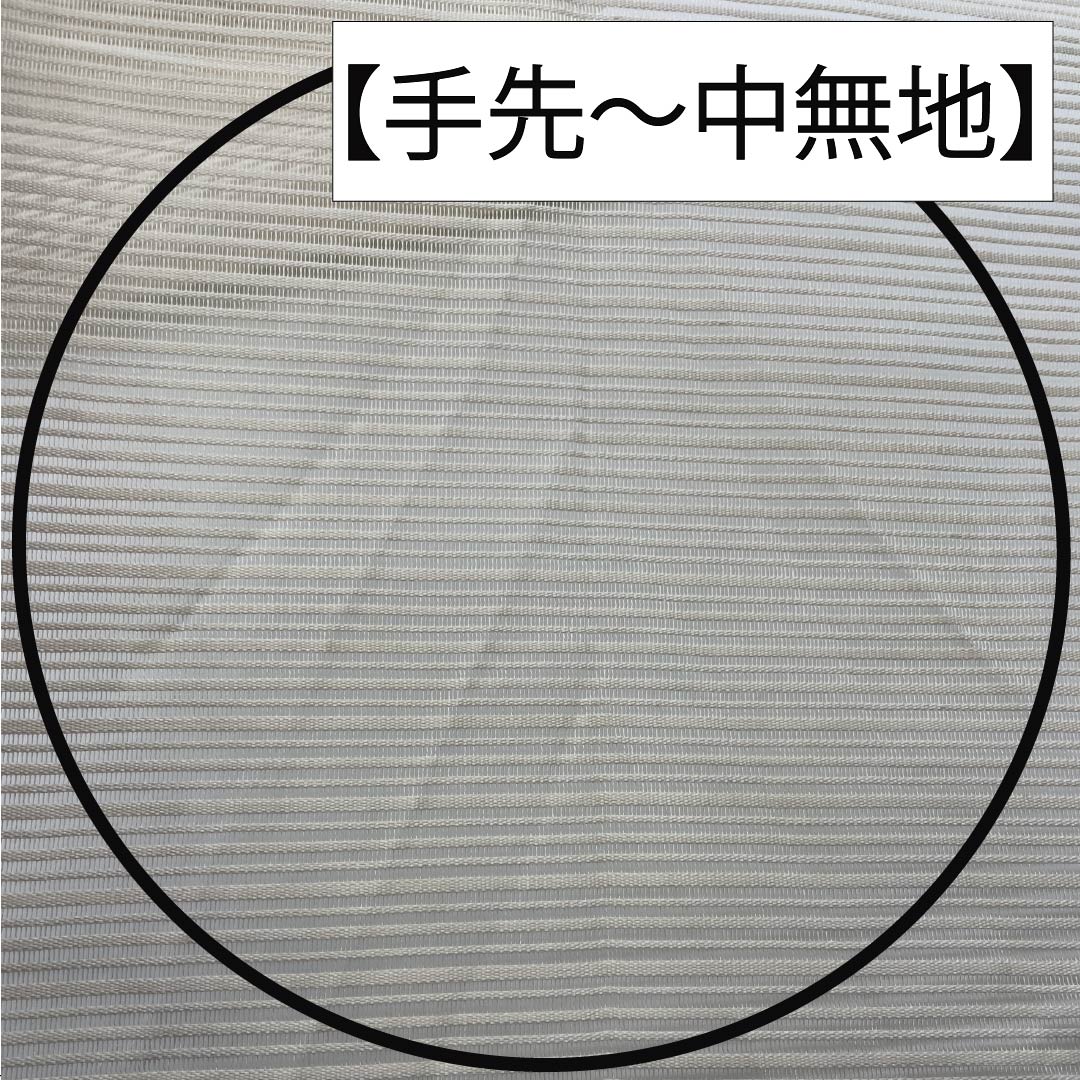名古屋帯 松葉仕立て 夏用 羅 格子 チェック模様 藍染 着物 075a