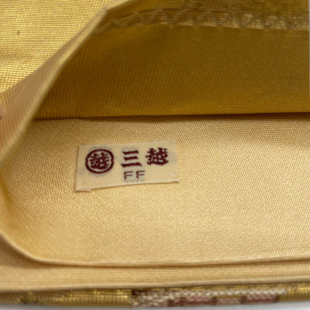 袋帯 正絹 純金箔 留袖用 京の祭絵図 時代人物 雲取り 帯丈438cm Sランク 全通 フォーマル 金系 1123014542321