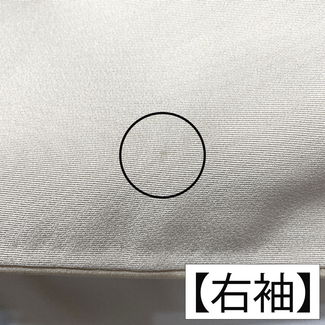 訪問着 正絹 袷 身丈167.5cm 裄丈66.5cm 生成り色（きなりいろ） 京友禅 吉祥文様 付下げ Aランク グレー系 1112005703522