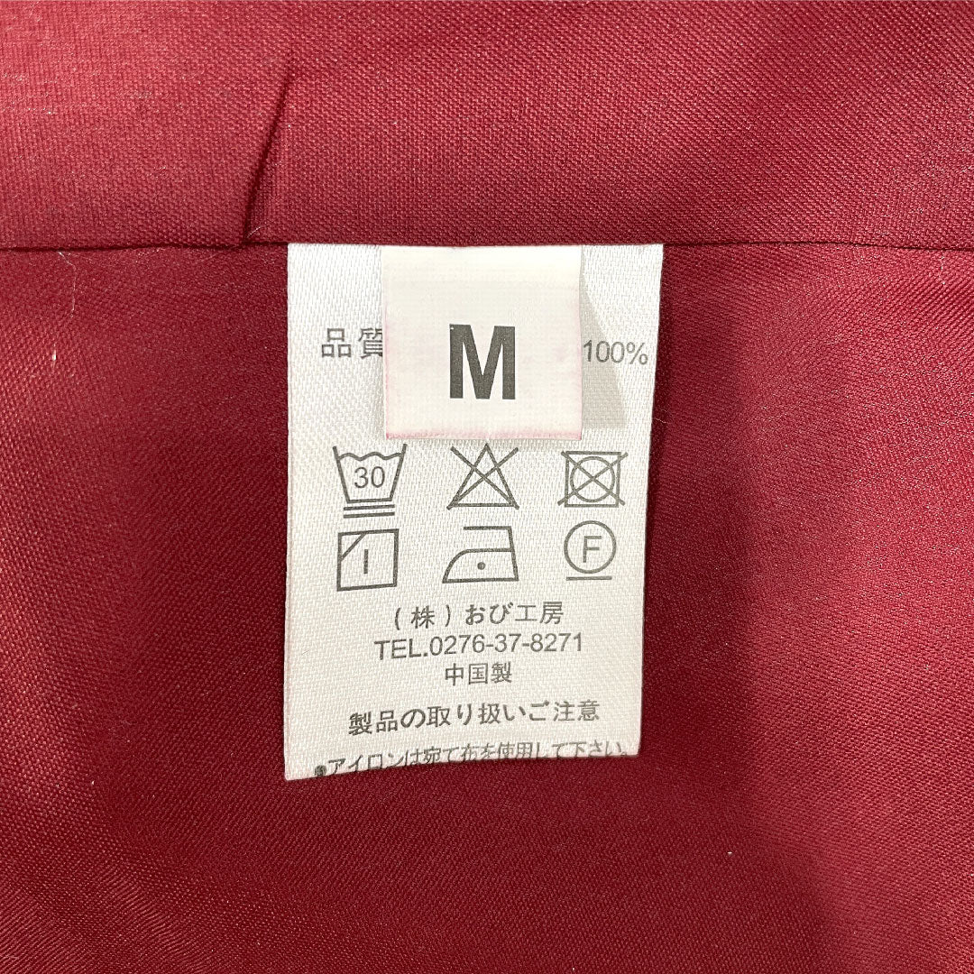 小紋 ポリエステル 身丈163.5cm 裄丈66cm 袷 黒橡色（くろつるばみいろ） 洗える着物 抽象花 しつけ糸付き 未使用品 Sランク 黒系 1115004932410