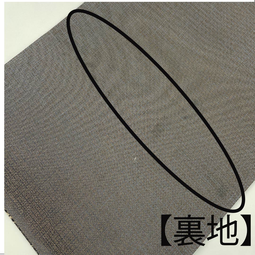 袋帯 黒色 富嶽三十六景柄 波 富士山 帯丈440cm 正絹 Aランク 六通 セミフォーマル 黒系 1123002833310