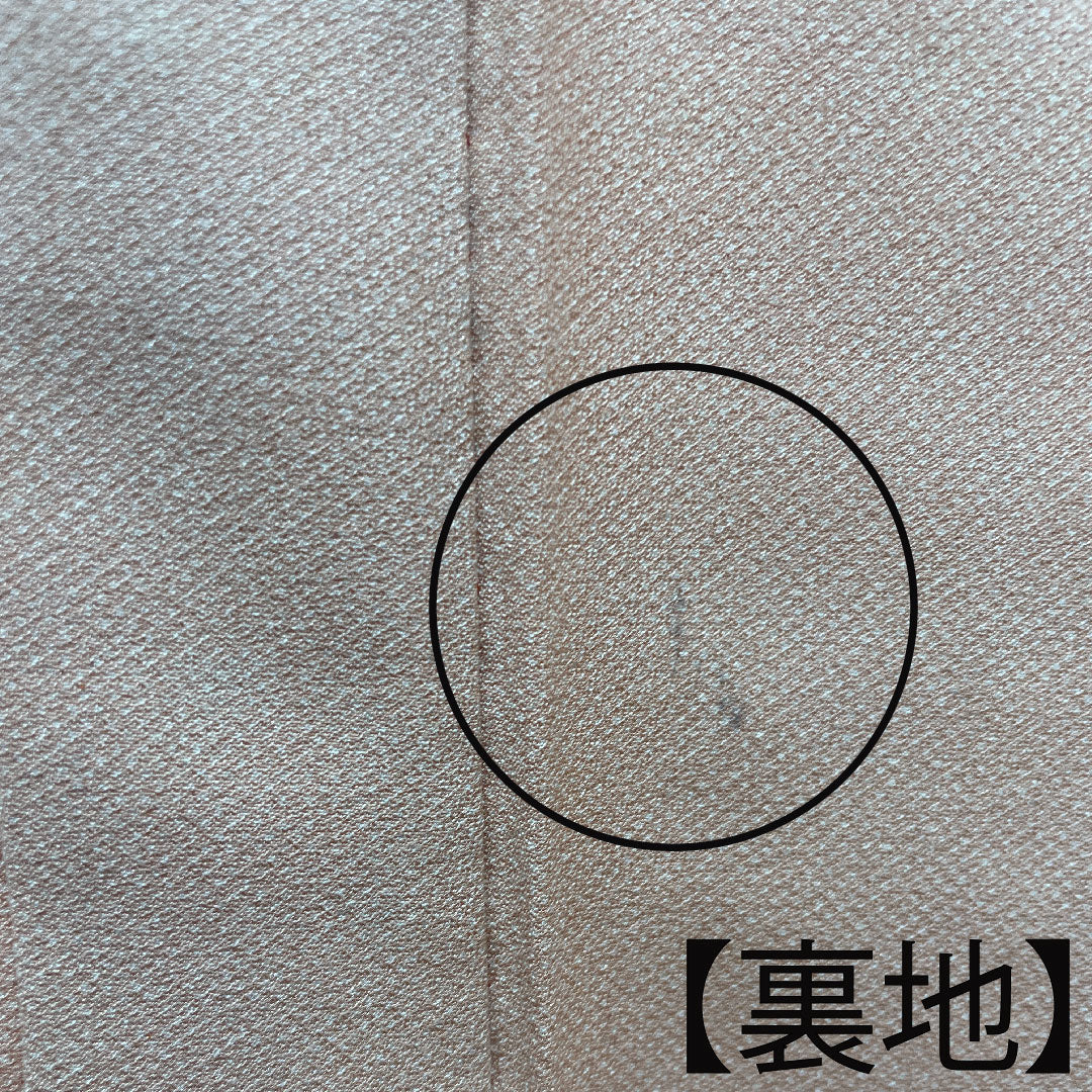 小紋 正絹 身丈160cm 裄丈63.5cm 単衣  鉛丹色 江戸小紋 行儀  Aランク 橙系 1115003663426