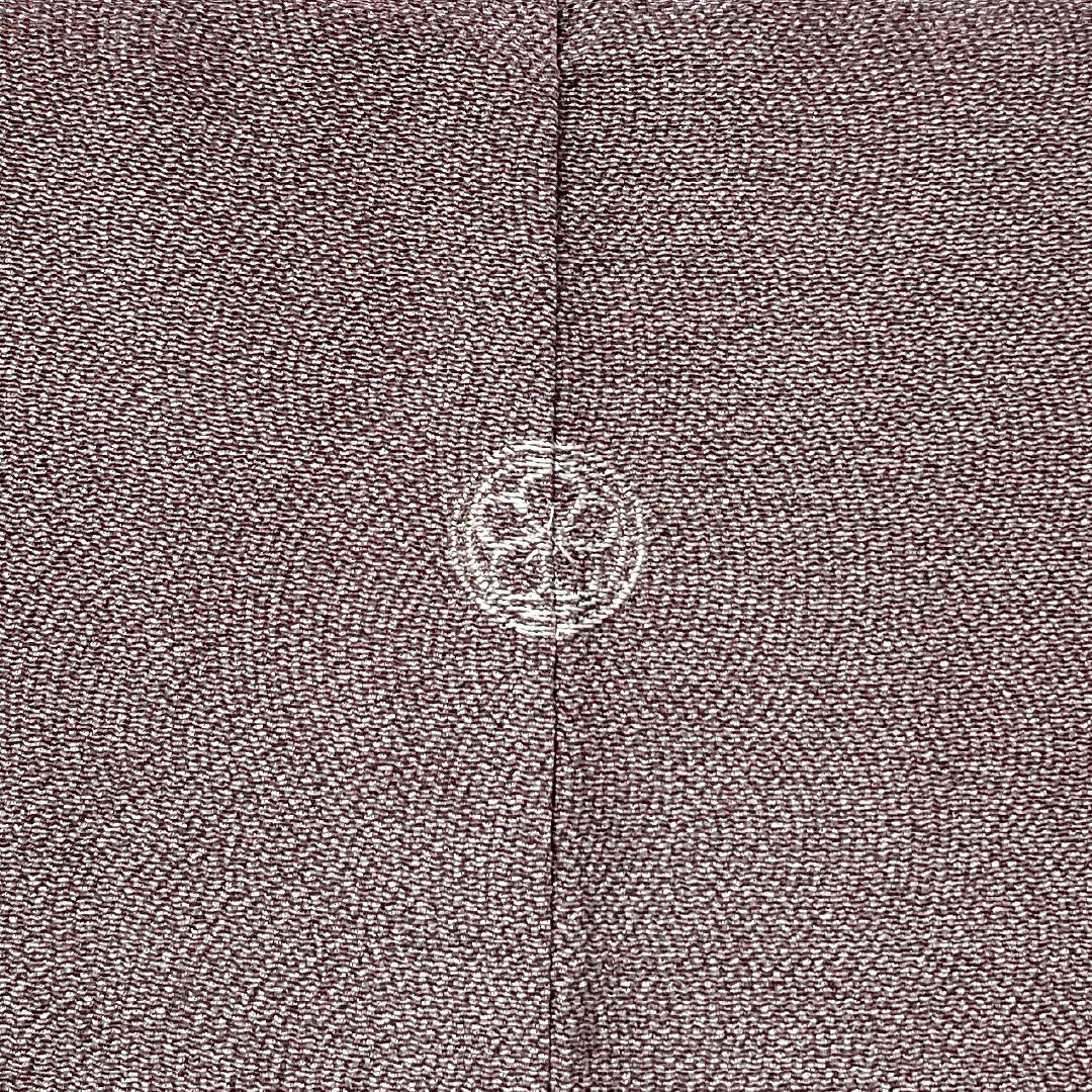 A-Rank Pure Silk Komon (Fine Pattern) - Length 157cm, Sleeve Length 64cm - Azuki Nezuiro (Azuki Gray) Edo Komon (Edo Komon) - Samekomon (Shark Pattern) - Circle with Bellflower Design - Single Crest - Gray - Product Code: 1115007333322