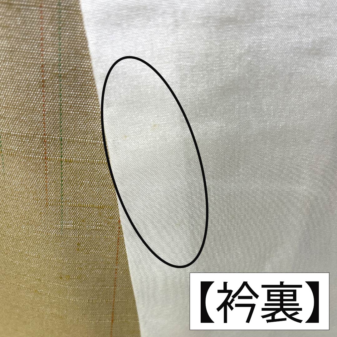 紬 正絹 Aランク 身丈158cm 裄丈63cm 枯野色（かれのいろ） 縞 雲取り 古典柄 単衣 ベージュ系 1116004273325