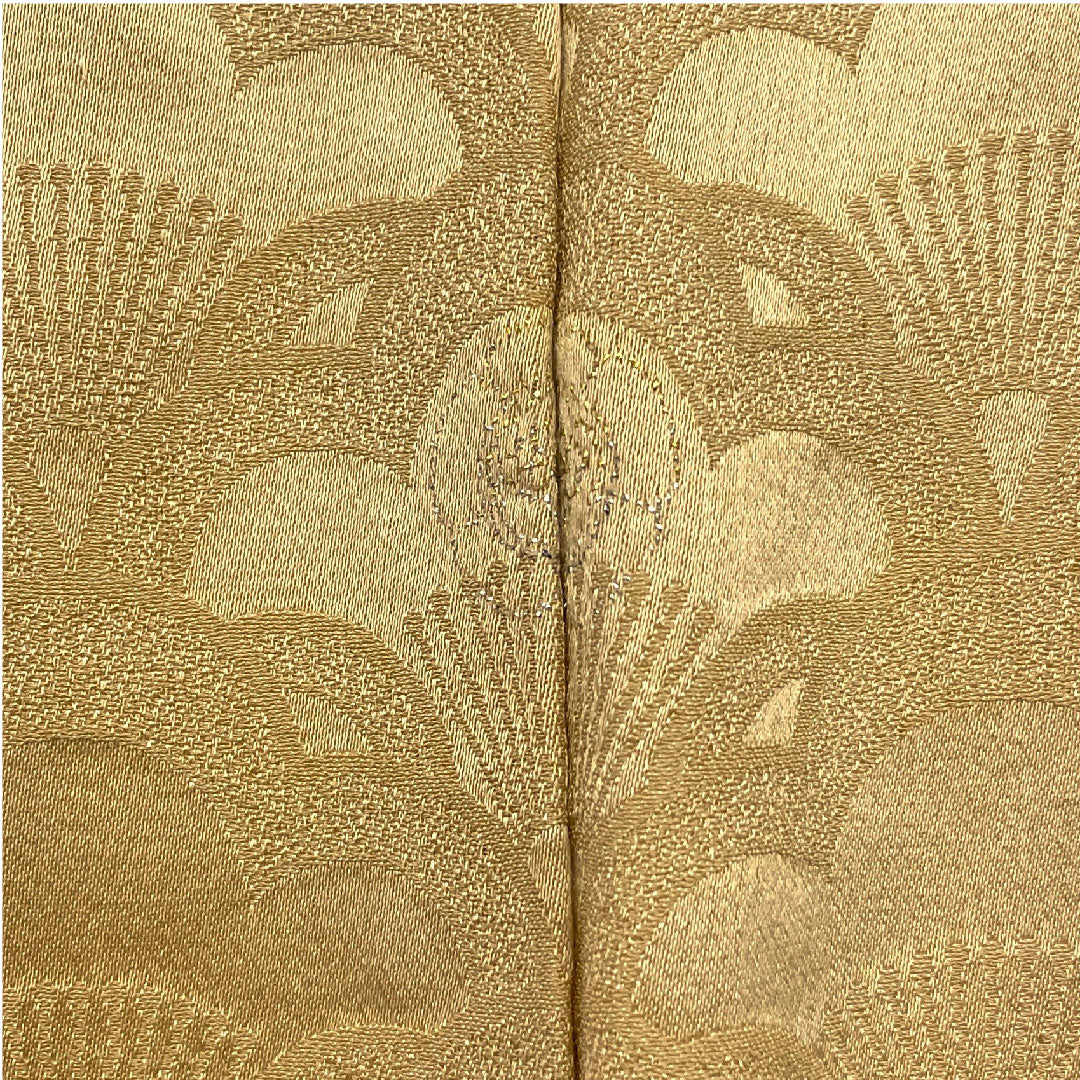 色無地 梅 木瓜  身丈162.5cm 裄丈63.5cm 袷  正絹 Aランク 黄系 1114000393423