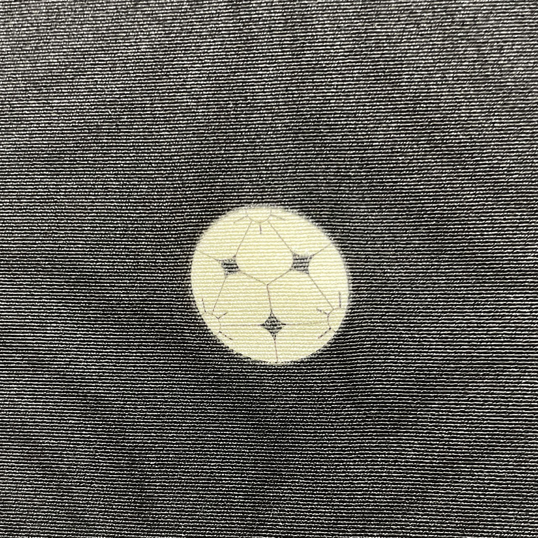 黒留袖 正絹 身丈167cm 裄丈67cm 袷  手描き友禅 菊 五つ紋 三ツ割片喰 Sランク 五つ紋 黒系 1111001282510