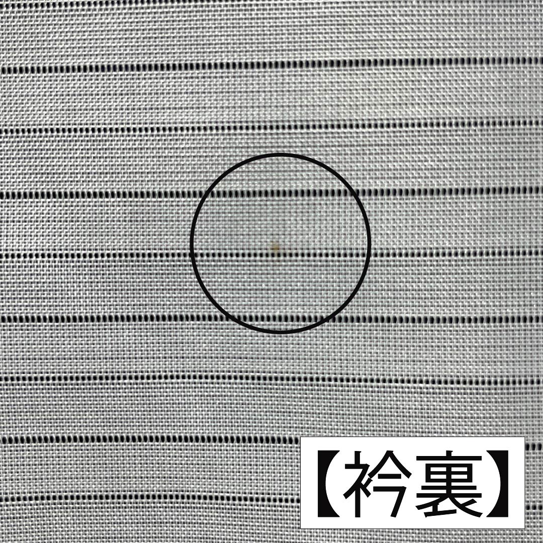 夏物 ポリエステル 色無地 Sランク 身丈154.5cm 裄丈62cm 洗える着物 絽 紺系 1132003112218