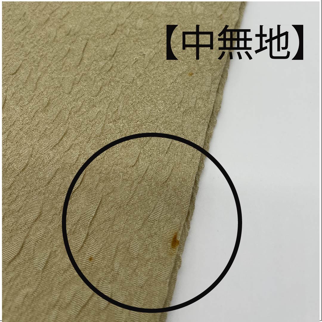 名古屋帯 蒸栗色 辻ヶ花 帯丈340cm 正絹 Aランク ポイント柄 セミフォーマル 黄系 1124003533323  開き仕立て