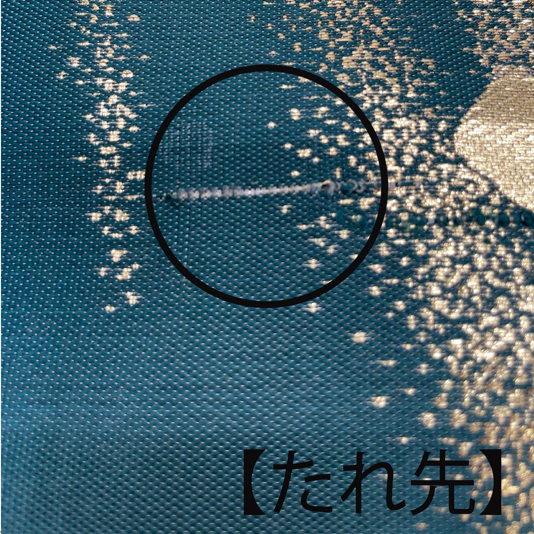 袋帯 深緑色（ふかきみどりいろ） 紙吹雪模様 帯丈436cm 正絹 Aランク 六通 セミフォーマル 緑系 1123009513319