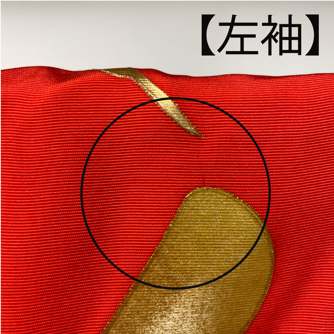 色打掛 身丈194cm  金彩加工 鶴 蝶 草花模様 正絹 Aランク 袷 黒系 1110000403910