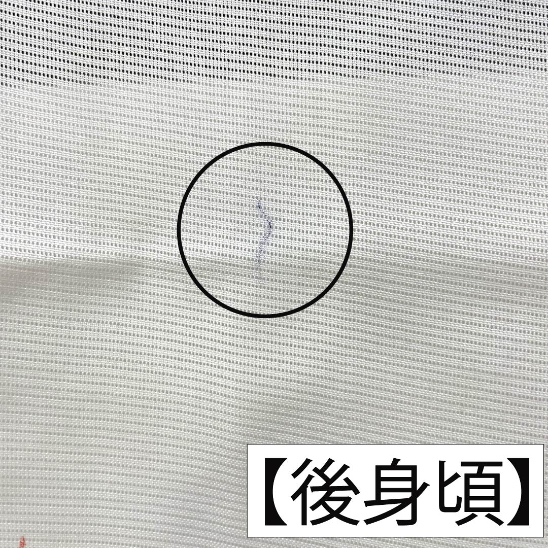 夏物 ポリエステル 小紋 Aランク 身丈154cm 裄丈62.5cm 乳白色（にゅうはくしょく） 紅葉 洗える着物 絽 クリーム系 1132005343215