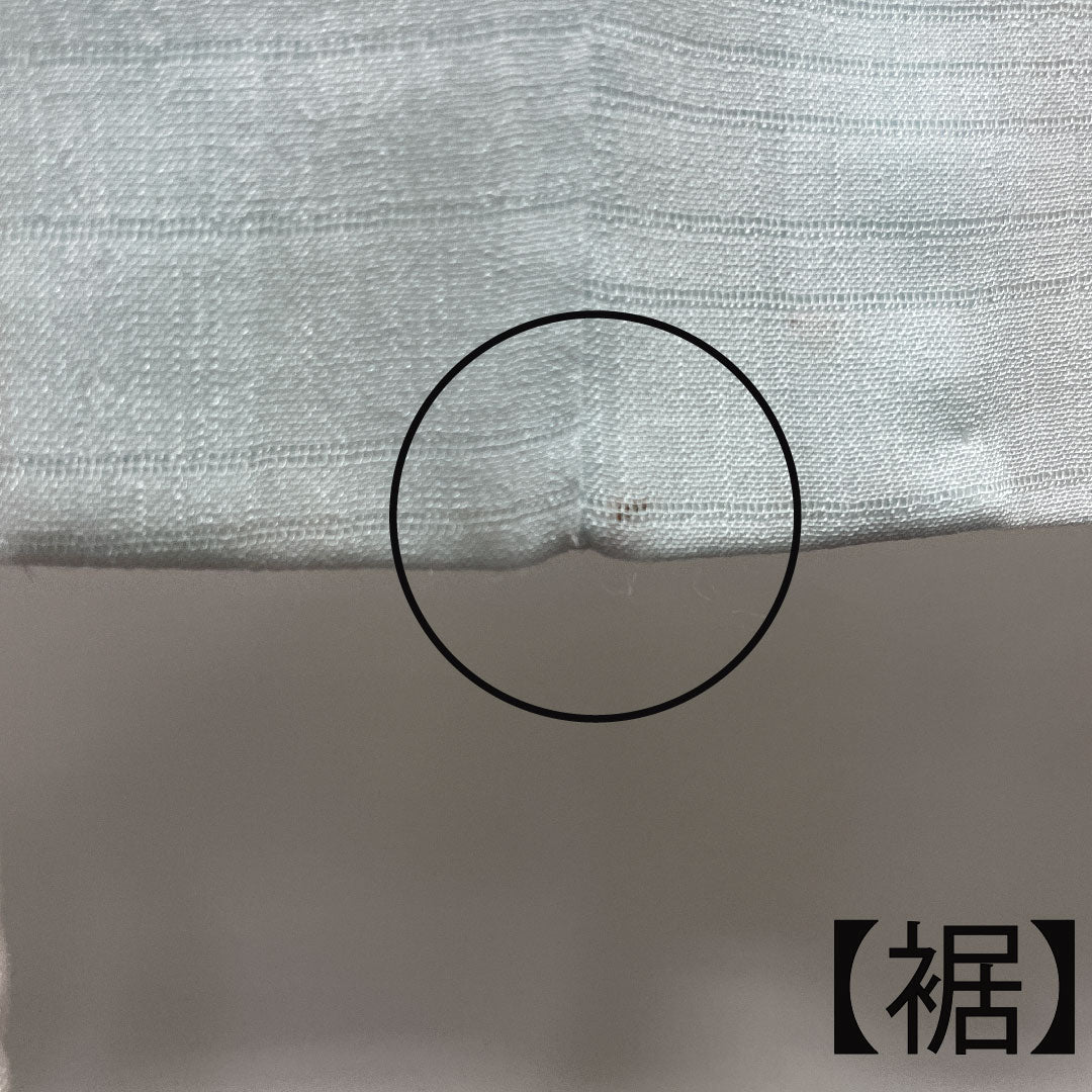 夏物 ポリエステル 長襦袢 身丈131.5cm 裄丈65.5cm 藍白色（あいじろいろ） 洗える着物 絽 Aランク 水色系 1132001803124