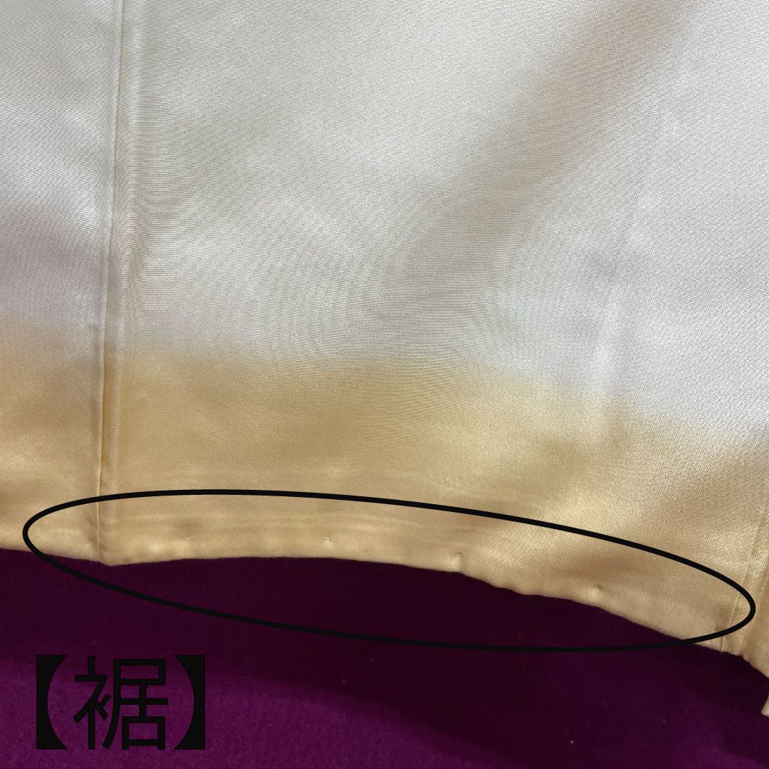 小紋 正絹 身丈153.5cm 裄丈63cm 袷 ボカシ染 花模様 Sランク グラデーション系 1115004032299