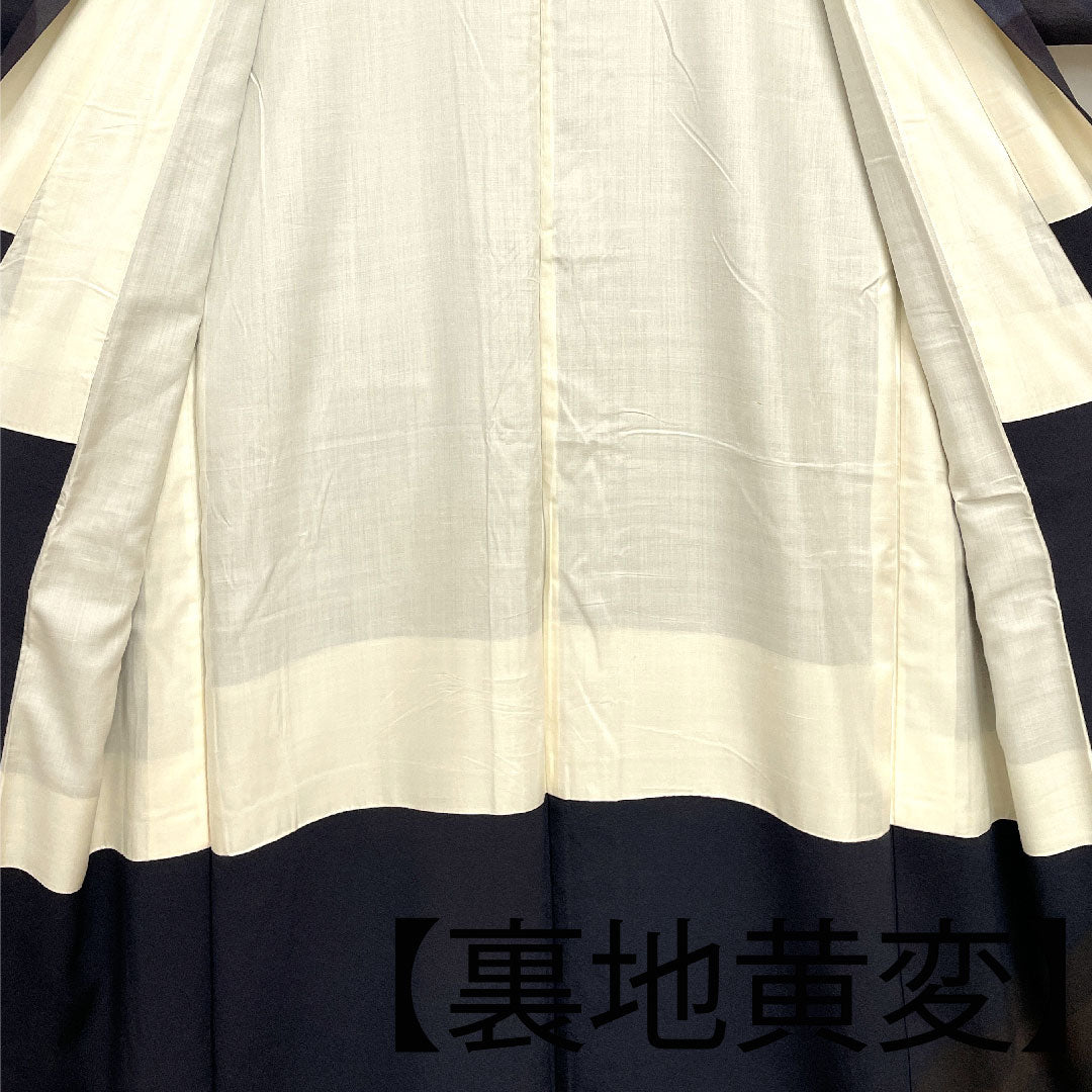 小紋 身丈168cm 裄丈66cm 袷  ボカシ染 抽象模様  正絹 Aランク グラデ 1115002363599