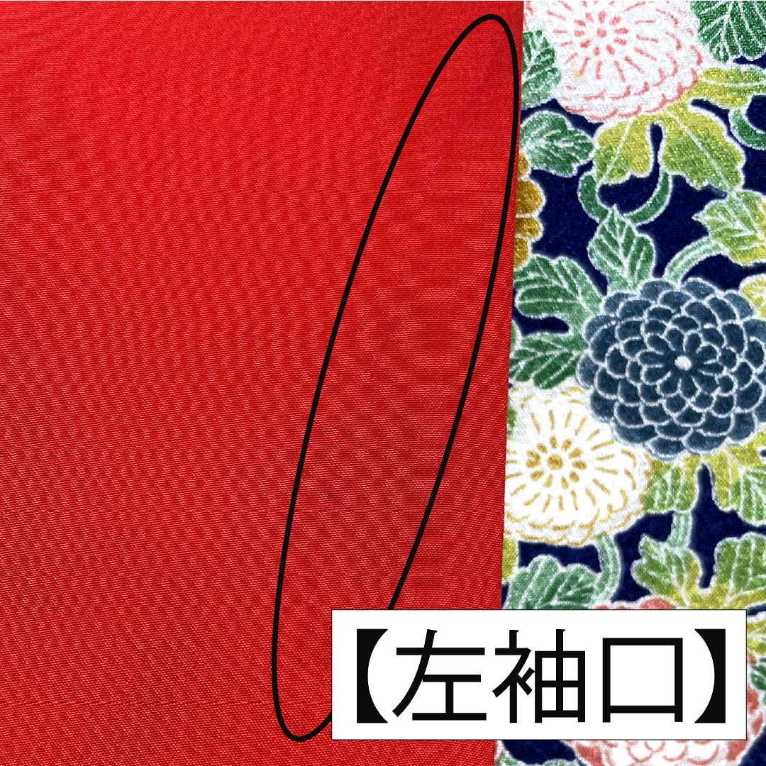 小紋 正絹 身丈163cm 裄丈65cm 袷 紺瑠璃色（こんるりいろ） 小菊 高島屋 Aランク 紺系 1115005733418