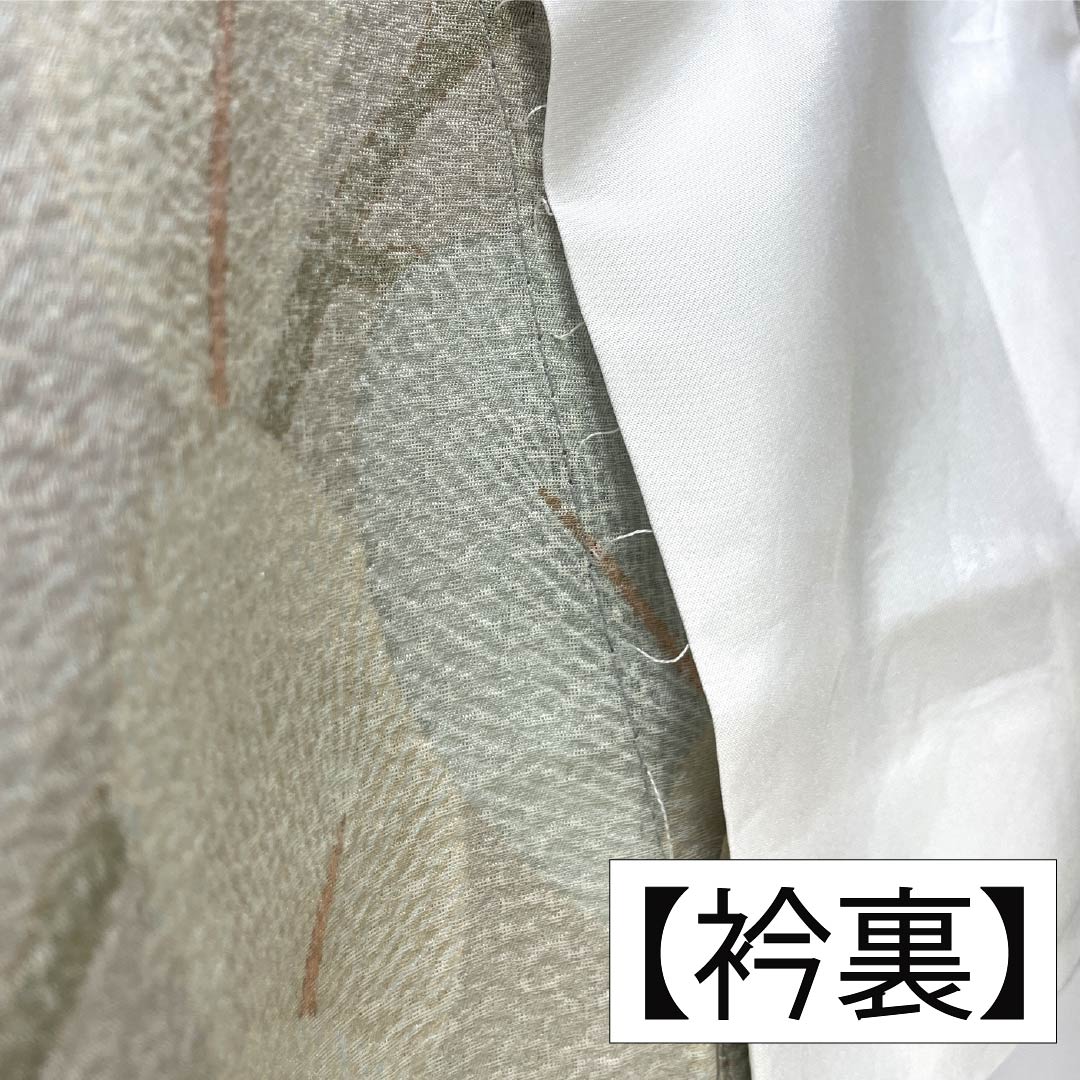 小紋 ポリエステル 身丈166cm 裄丈66cm 単衣 消炭鼠色（けしずみねずみいろ） 洗える着物 抽象柄 Aランク グレー系 1115005113522