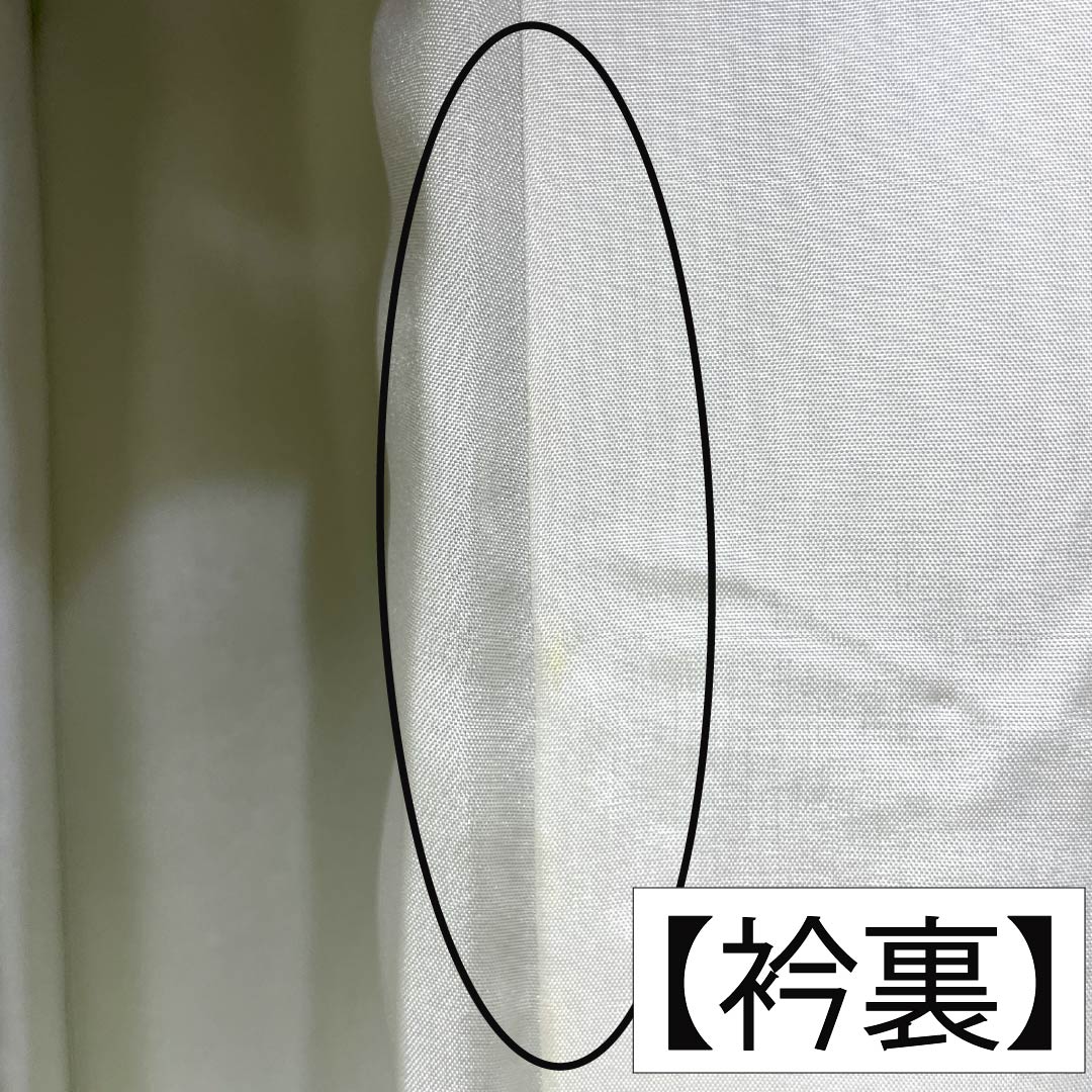 色無地 正絹 Aランク 身丈166.5cm 裄丈66cm 浅藍色（あさきあいいろ） ちりめん地 素無地 一つ紋 袷 緑系 1114003093519