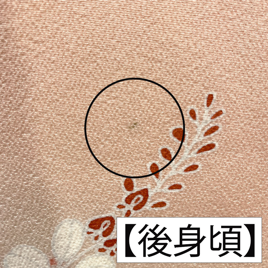 訪問着 正絹 袷 身丈156cm 裄丈61.5cm 東雲色（しののめいろ） 草花模様 Sランク ピンク系 1112005732313