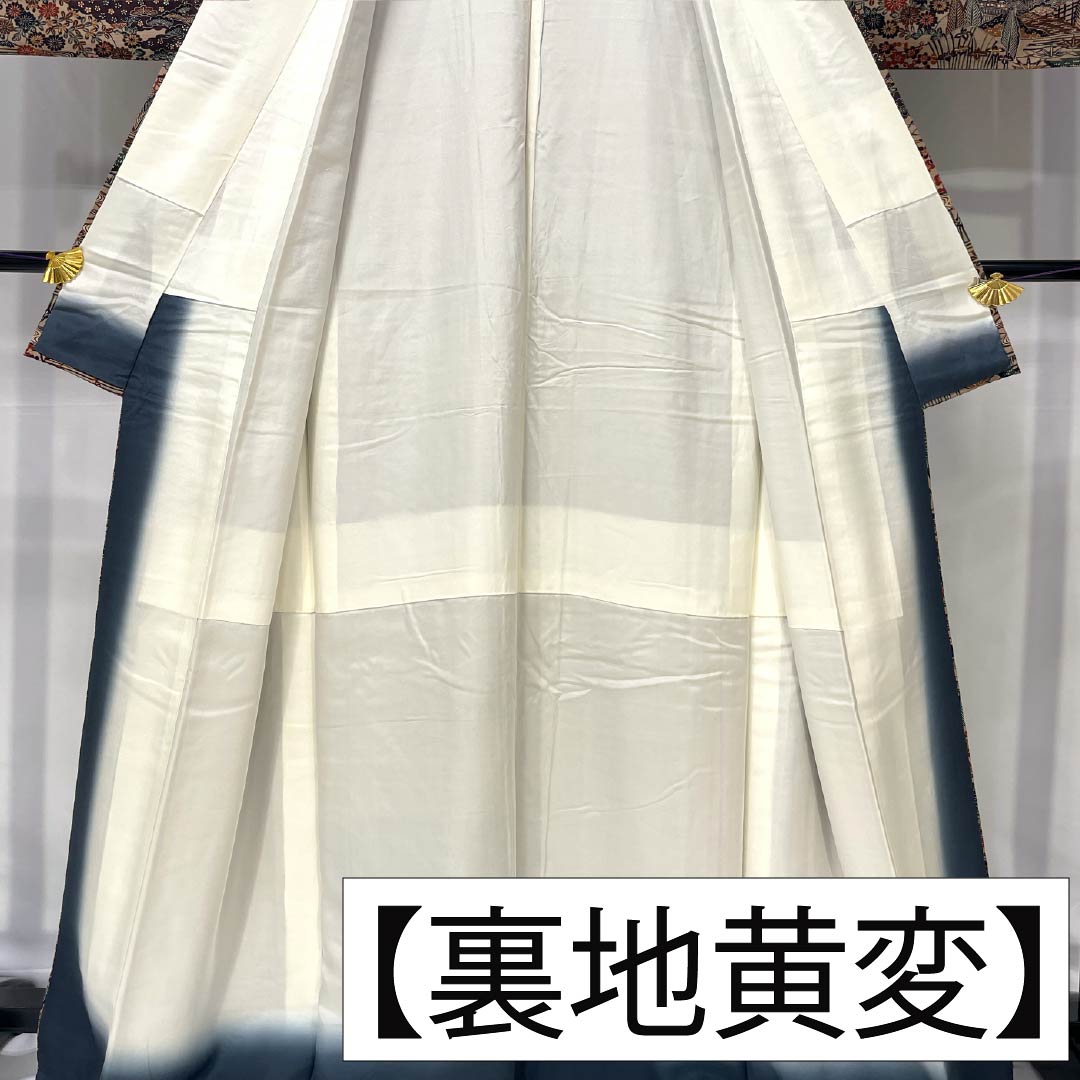 小紋 正絹 身丈165cm 裄丈64.5cm 袷 内記煤竹色（ないきすすたけいろ） 茶屋辻 Aランク 茶系 1115005273514