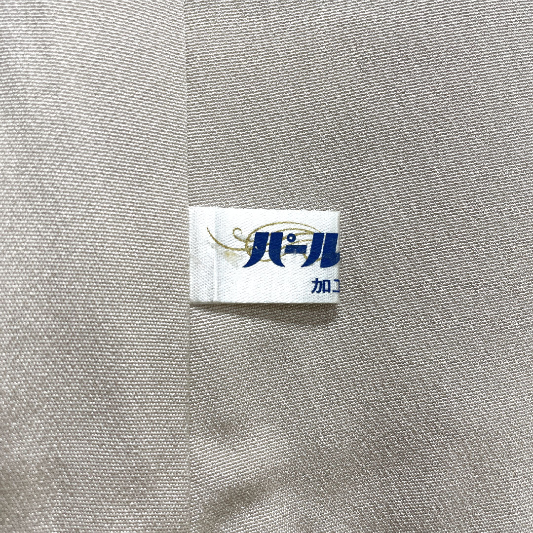 色留袖 正絹 身丈163cm 裄丈64cm 袷 白練色（しろねりいろ） 京友禅 刺繍 時代人物風景模様 一つ紋 三つ柏 パールトーン加工 Aランク ベージュ系 1111001493425